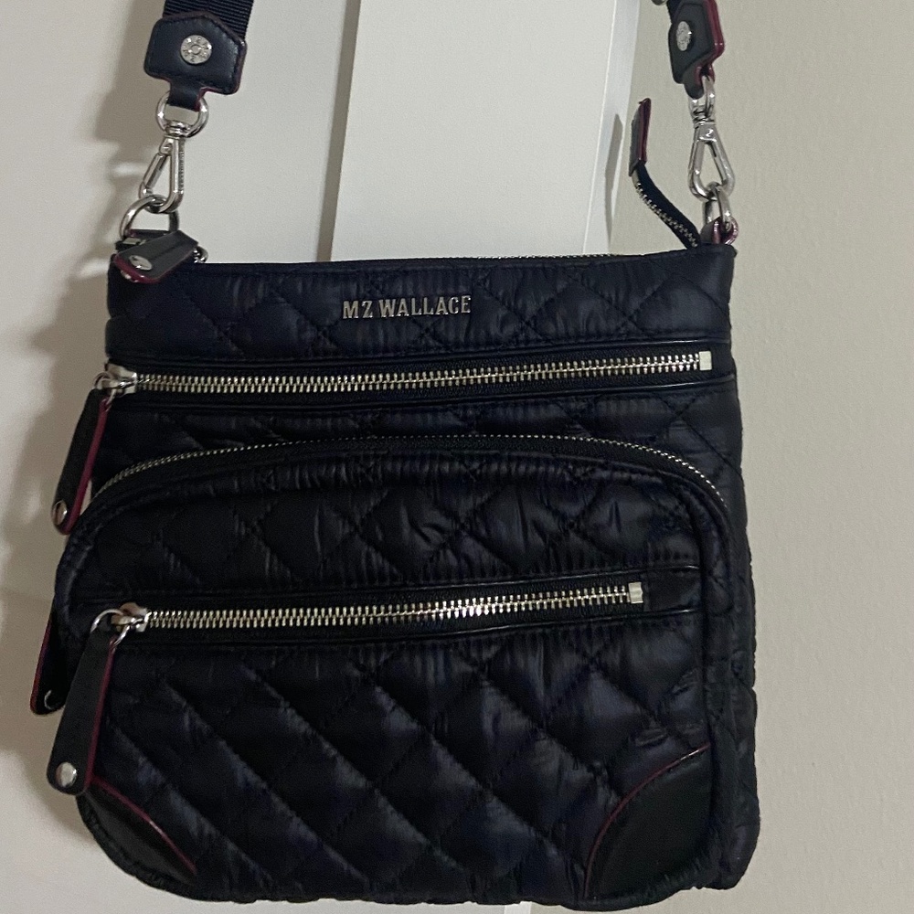 MZ Wallace Nylon Crossbody Bag, Black- travel crossbody bag